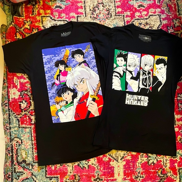 Lot of 2 anime tees XS HUNTER X HUNTER INUYASHA - Picture 1 of 6